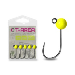 Delphin T-Area BL Tungsten Jig fluo sárga 4mm 0,6g #6 5db, micro jig fej