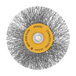 DENZEL 75 mm drótkorong fúróba, lapos, INOX préselt, kreppelt acél huzal