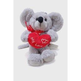 Plüss Egér my love Szürke 25cm