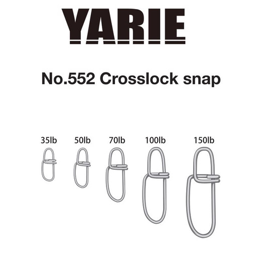 Yarie 552 Crosslock Snap 70LB kapocs