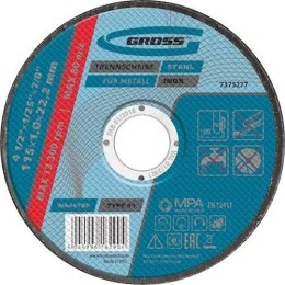 GROSS 115X 1,6 mm fém vágótárcsa INOX