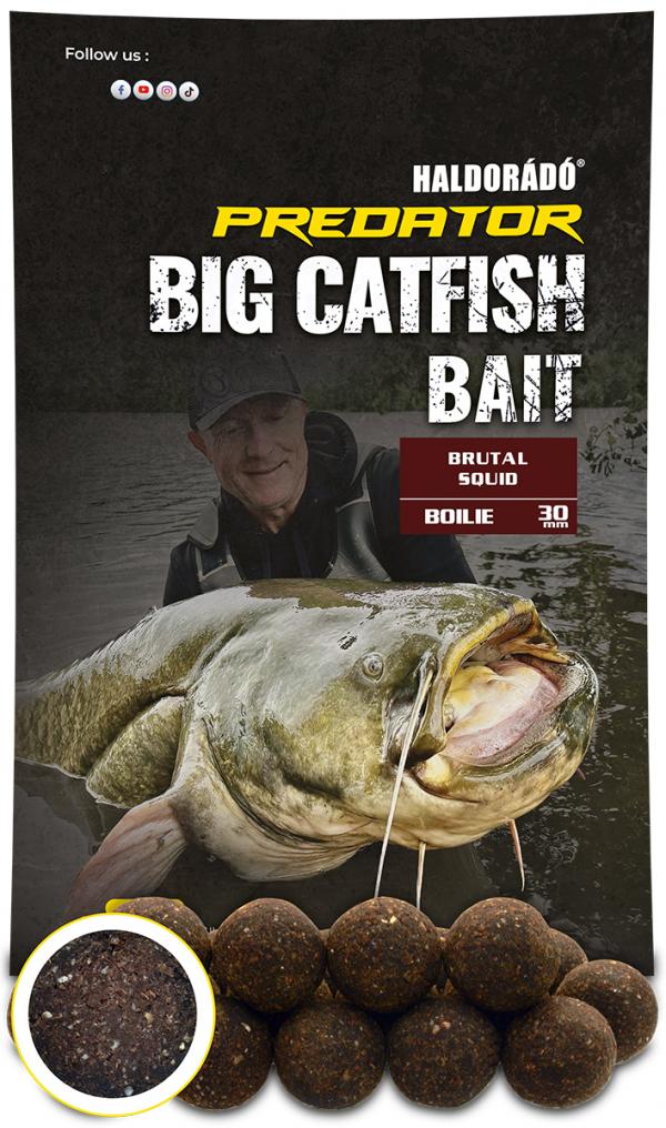 Haldorádó catfish bait boilie 30+ - brutal squid (tintahal) etető bojli