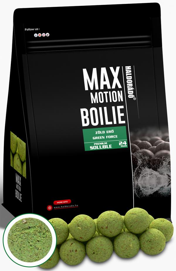 Haldorádó max motion boilie premium soluble 24 mm - green force etető bojli