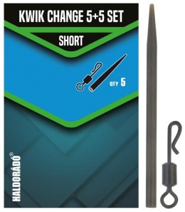 Haldorádó kwik change 5+5 set short - extra gyors horogelőke kapocs + gumikúp, rövid