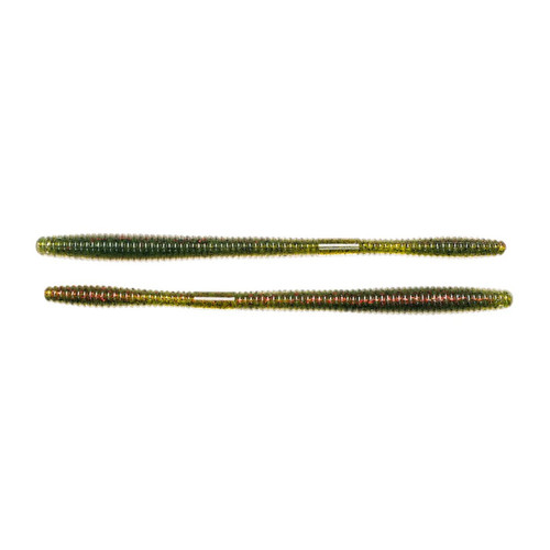 LIVETARGET 4.5" STRAIGHT TAIL WORM GREEN / RED 114 MM SINKING 10DB/PCS