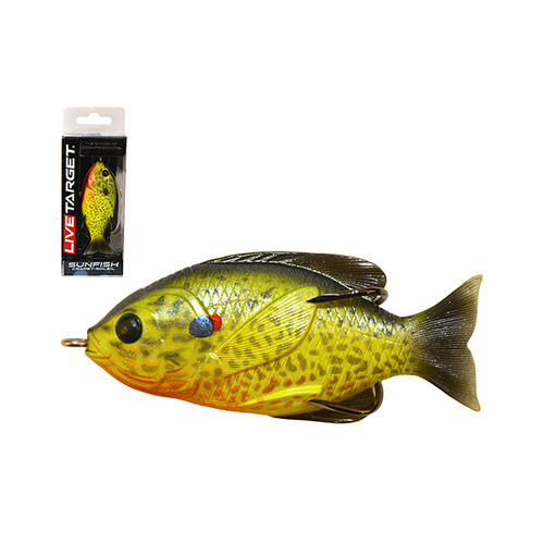LIVETARGET SUNFISH WALKING BAIT FLORESCENT PUMPKINSEED 90MM 18G