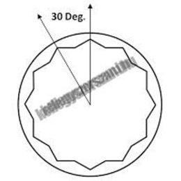 MTX 14mm 1/2 dugókulcs biHexagonal Cr-V