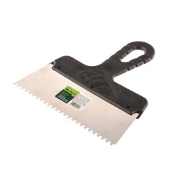 MTX 250mm 4x4mm fogazott spatulya rozsdamentes, műanyag nyéllel kifutott