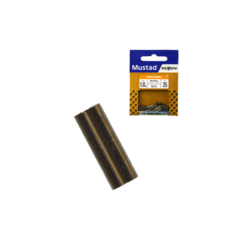MUSTAD DOUBLE BARREL SLEEVE- BLACK 1.8MM 25DB/CSOMAG