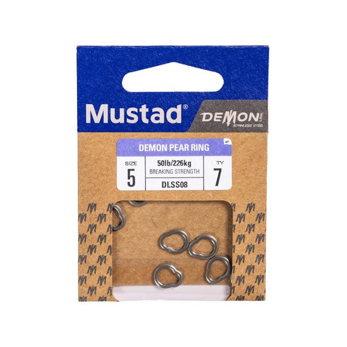 MUSTAD SS PEAR RING 6 STAINLESS STEEL 7PCS/BAG
