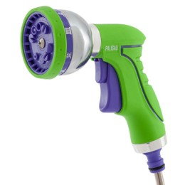 PALISAD fém locsolópisztoly 9 szórásképpel, kioldóval egyenes