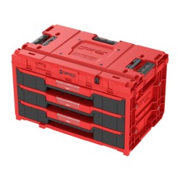 QBRICK SYSTEM ONE 2.0 3 fiókos szerszámosláda Red Ultra HD