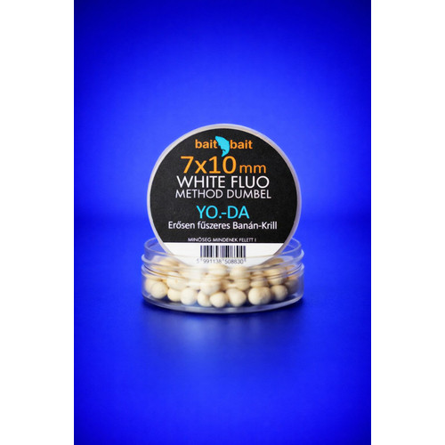 BAIT BAIT YO-DA - Fluo Method Dumbel White-Wafter 7x10mm