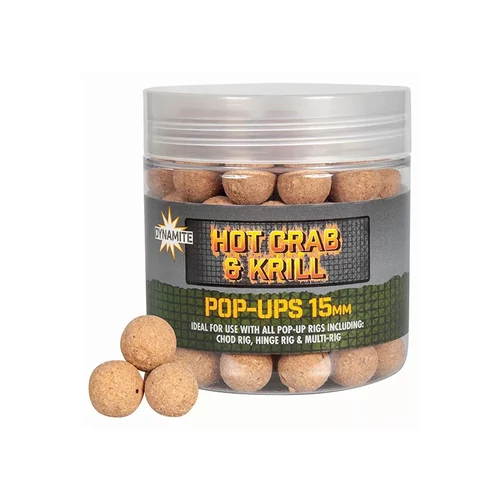 DYNAMITE BAITS HOT CRAB&KRILL FLURO POPUP15MM