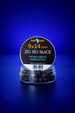 Baitbait zig rig 9*14mm black (fekete) extra lebegő horogcsali