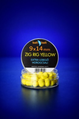 Baitbait zig rig 9*14mm yellow (sárga) extra lebegő horogcsali