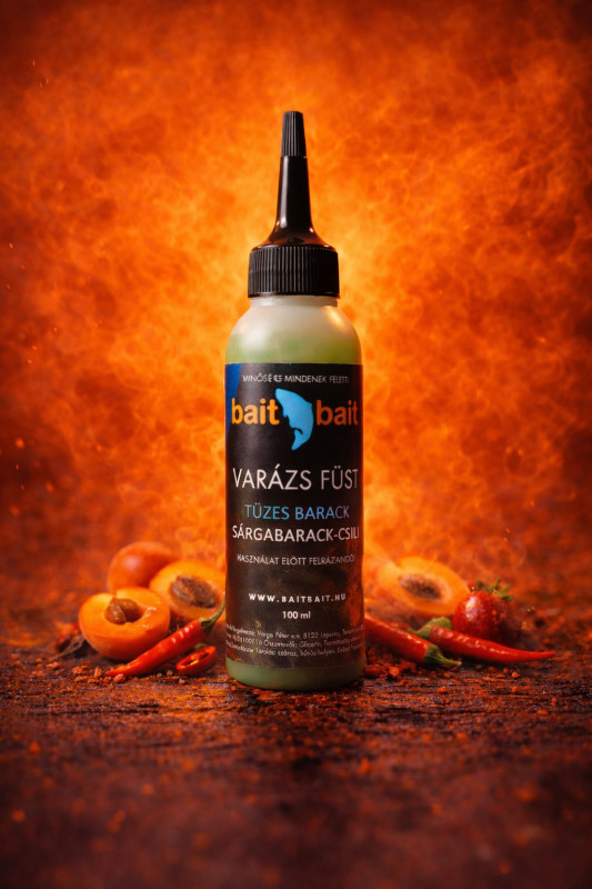 Baitbait tüzes barack (sárgabarack-chili) fluo zöld varázs füst - fluo liquid
