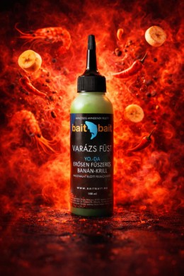Baitbait yo.-da (erősen fűszeres-banán-krill) - fluo piros varázs füst - fluo liquid aroma