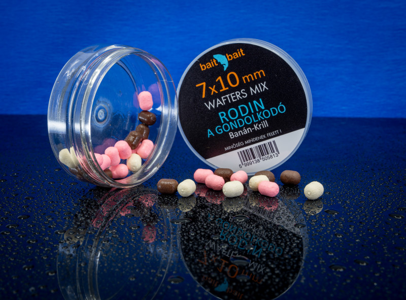 Baitbait rodin (banán-krill) - 7 x 10 mm 3 színű method dumbel wafter