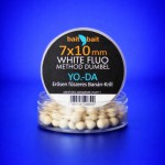Baitbait yo-da (erősen fűszeres banán-krill) 7x10mm fluo method dumbel white wafter