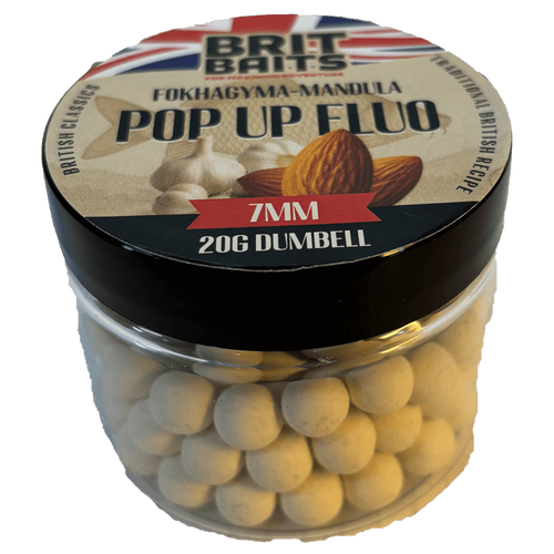BritBaits Pop Up fluo Fokhagyma-Mandula 7 mm