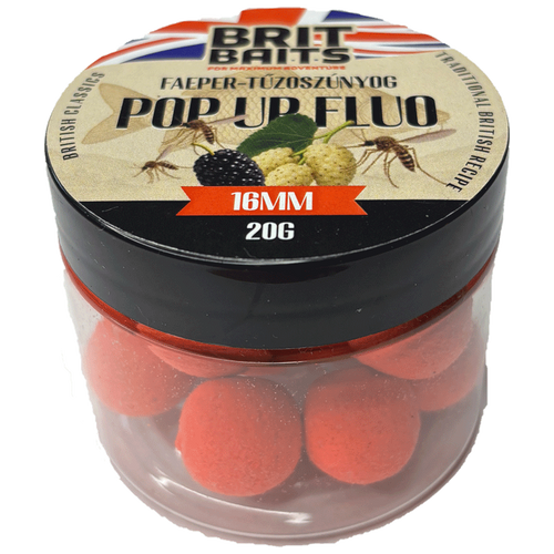 BritBaits Pop Up fluo Faeper-Tűzőszúnyog 16 mm