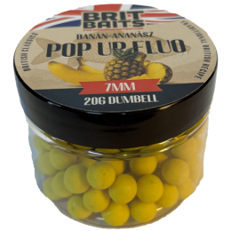 BritBaits Pop Up fluo Banán-Ananász 7 mm