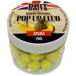 BritBaits Pop Up fluo Banán-Ananász 12 mm