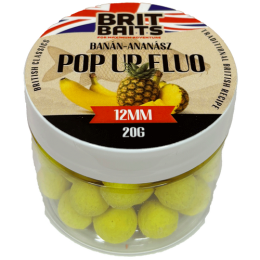 BritBaits Pop Up fluo Banán-Ananász 12 mm