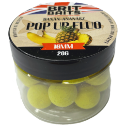 BritBaits Pop Up fluo Banán-Ananász 16 mm