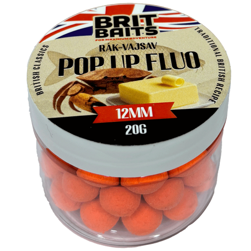 BritBaits Pop Up fluo Rák-Vajsav 12 mm