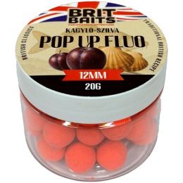 BritBaits Pop Up fluo Kagyló-Szilva 12 mm