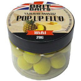 BritBaits Pop Up fluo Vajsavas-Ananász 16 mm
