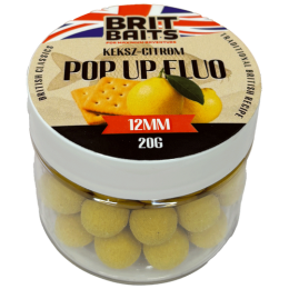 BritBaits Pop Up fluo Keksz-Citrom 12 mm
