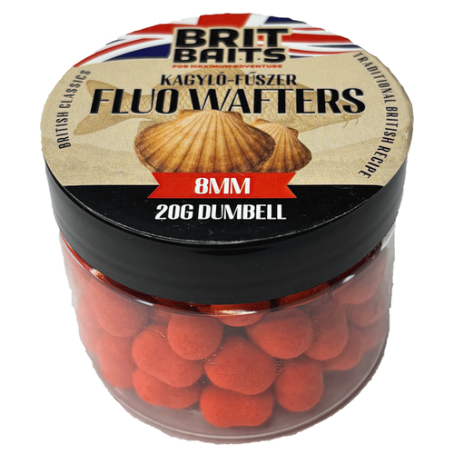 BritBaits Fluo Wafters Dumbell Kagyló-Fűszer 8mm