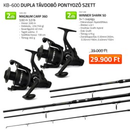 NEVIS Dupla távdobó pontyozó szett 2x 1226-363+ 2x 2547-450