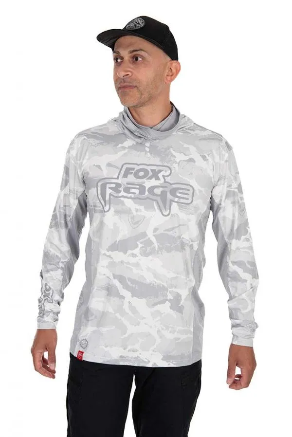 Fox rage uv hooded light camo top fox rage uv hooded light cam top small - Image 2