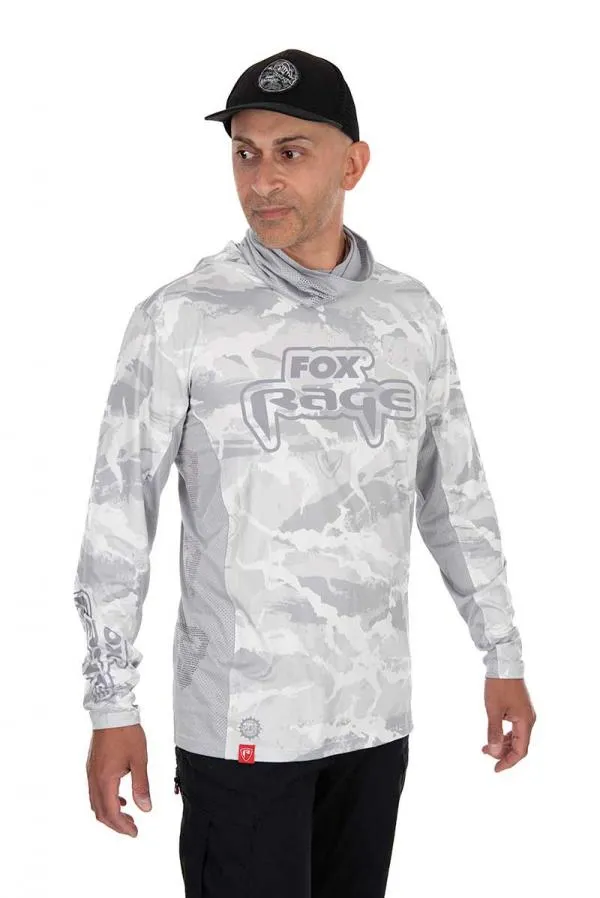 Fox rage uv hooded light camo top fox rage uv hooded light cam top small - Image 4