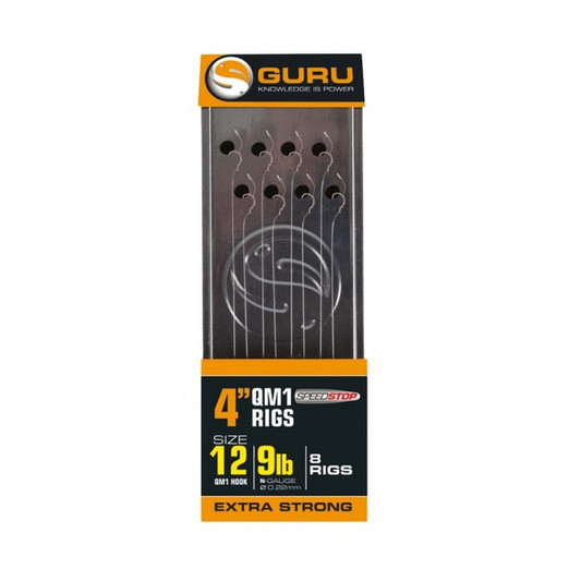 Guru QM1 Speed Stop Ready Rigs 4" (10cm) - 14 QM1 - 9lbs/0,19mm, előkötött horog 8 db/csg