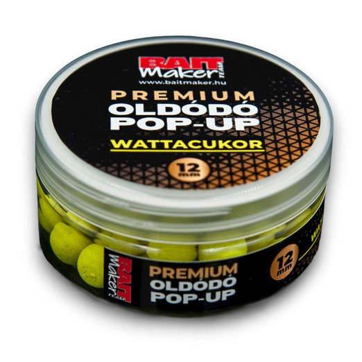 Bait Maker Premium Oldódó Pop Up 12mm Wattacukor 25g, bojli