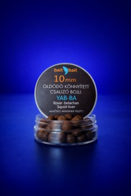 Baitbait yab-ba (rovar-belachan-tintahal-máj) 10mm oldódó könnyített csalizó bojli