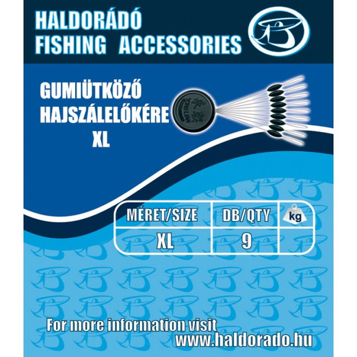 Haldorádó Gumiütköző hajszálelőkére - XL 9db/csg