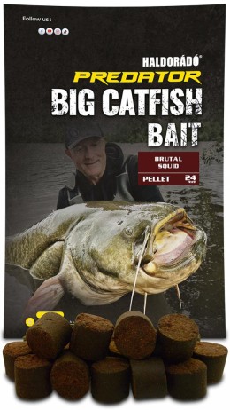 Haldorádó catfish bait pellet 24 mm - brutal squid 1 kg