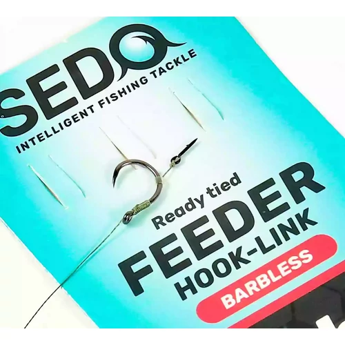 SEDO Carbon Carp Feeder Barbless- előkötött Szakáll nélküli Feeder előke - 12-es 0.14mm fonott damil - 10mm tüske - Image 4