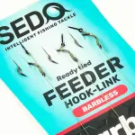 SEDO Carbon Carp Feeder Barbless- előkötött Szakáll nélküli Feeder előke - 4-es 0.18mm fonott damil – 15mm tüske - Image 3