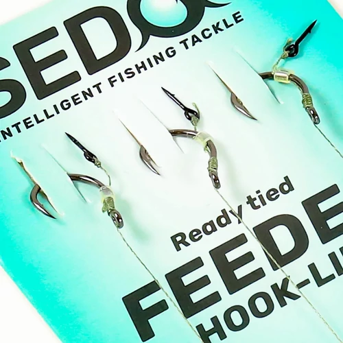 SEDO Carbon Carp Feeder előkötött Feeder előke - 8-as 0.10mm fonott damil - 7mm tüske - Image 2