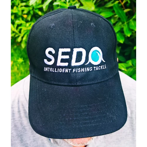 SEDO Fishing Hímzett Baseball Sapka Black - Image 2