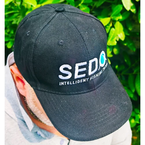 SEDO Fishing Hímzett Baseball Sapka Black - Image 3