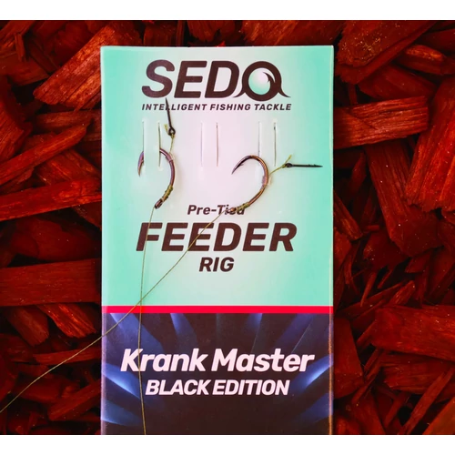 SEDO Krank Master Black Edition – Előkötött Feeder Előke - 8-as 0.14mm fonott damil 10-es tüske - Image 5