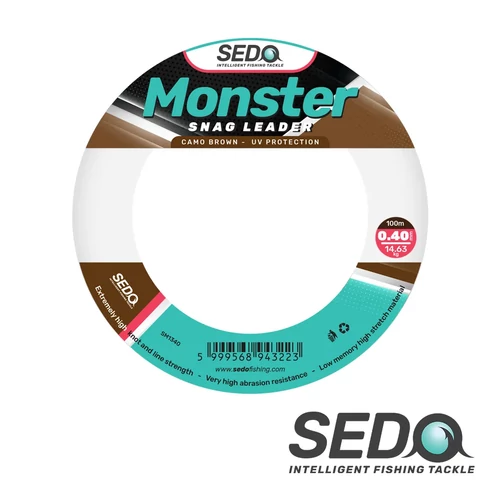SEDO Monster Snag Leader - Camo Brown 100 Méter - 0.45mm 22.98kg - Image 3